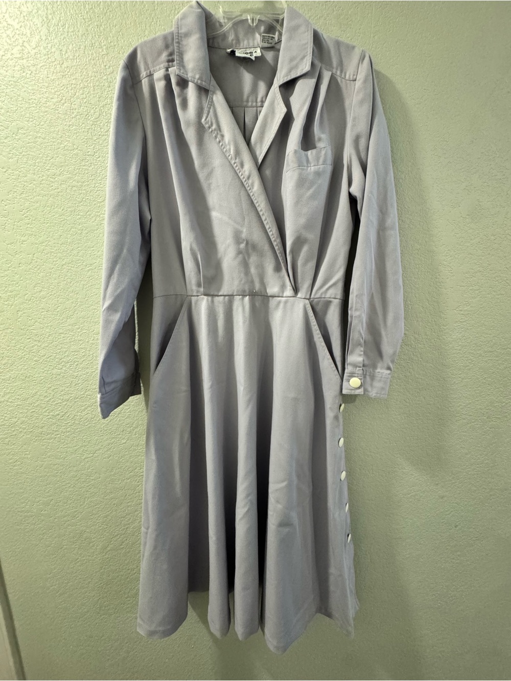 Vintage 1970’s Melissa Lane  Lavender Long Sleeve Secretary Dress